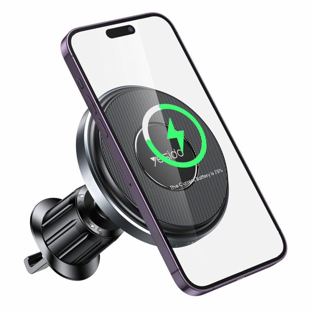 YESIDO C190 Auto Magnetische Wireless Charger Ladehalterung Lüftung 15W Schnellladung