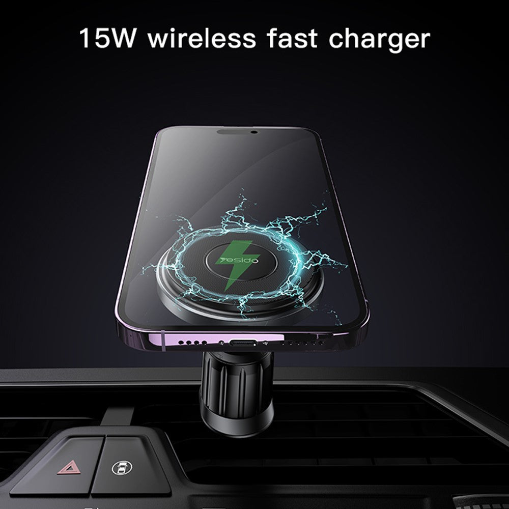 YESIDO C190 Auto Magnetische Wireless Charger Ladehalterung Lüftung 15W Schnellladung