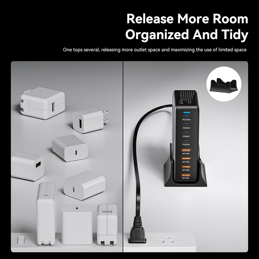 ESSAGER 320W GaN 4 USB + 4 Typ-C Desktop-Ladegerät