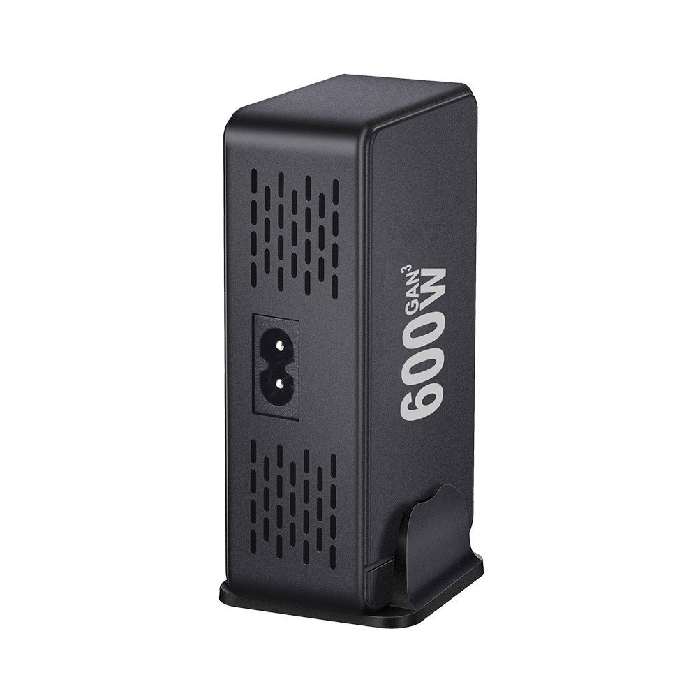 600W GaN Desktop Charger Type-C + USB-A 8-Port Fast Charging Station for Laptops Tablets Smartphones