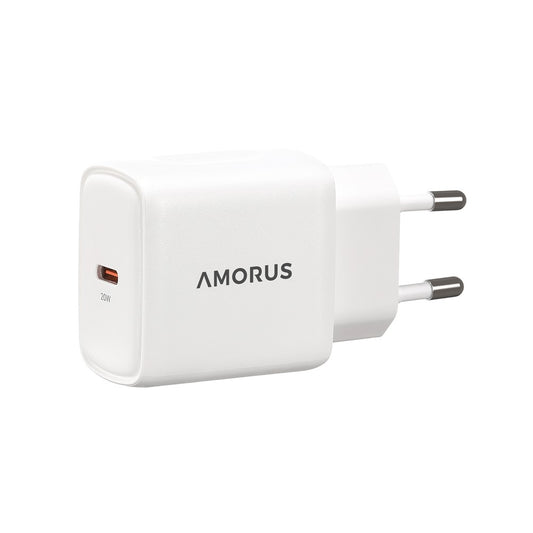 AMORUS PD 20W USB-C Schnelllade-Netzteil EU-Stecker für Smartphone, Tablet & Laptop