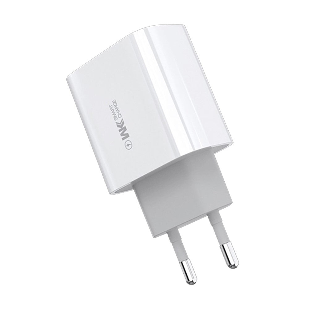 WEKOME WP-U53 20W PD Fast Charging Wall Charger USB-A + Type-C Dual Ports Travel Power Adapter