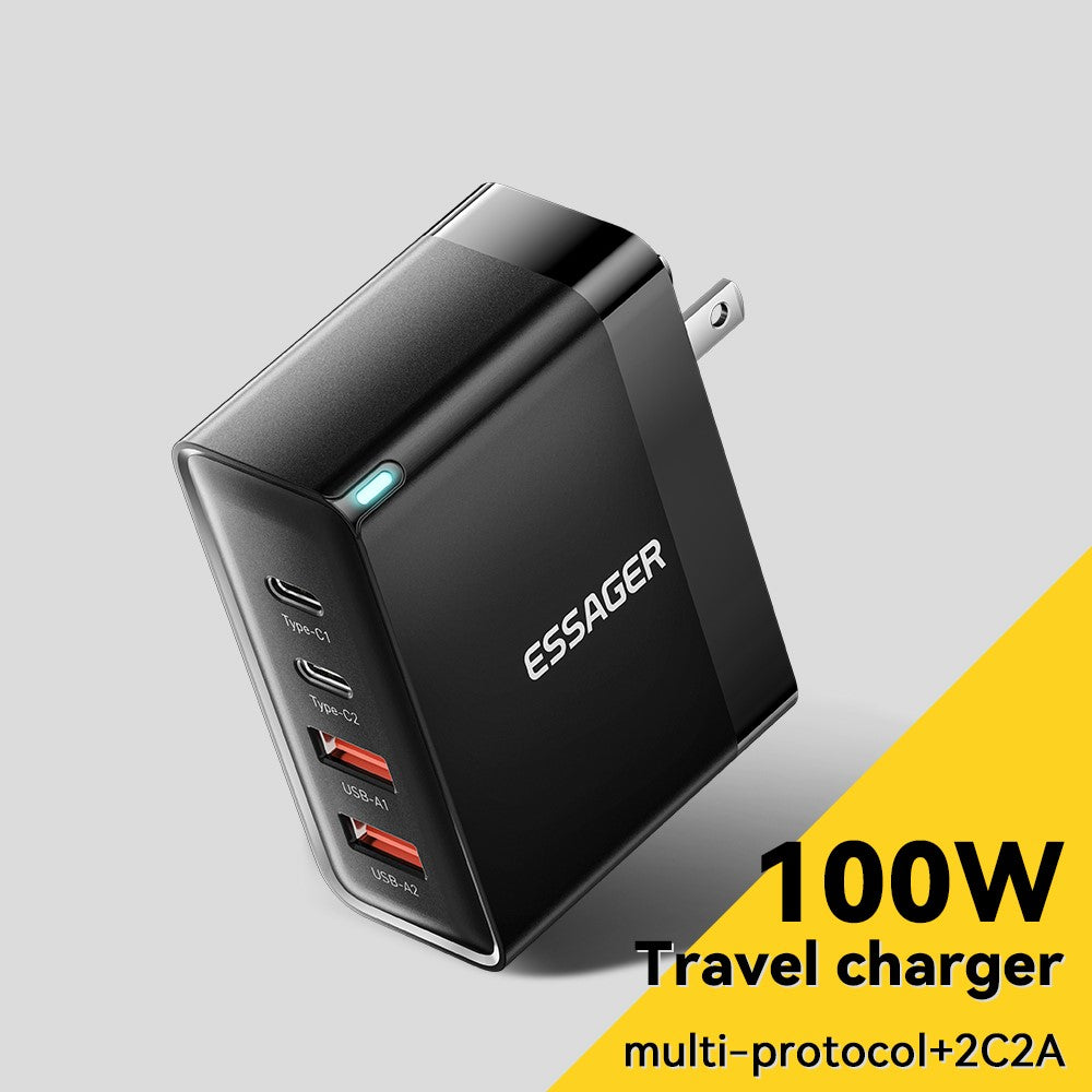 ESSAGER ES-CD37 100W Schnellladegerät mit 4 Ports (2x USB-C, 2x USB-A)