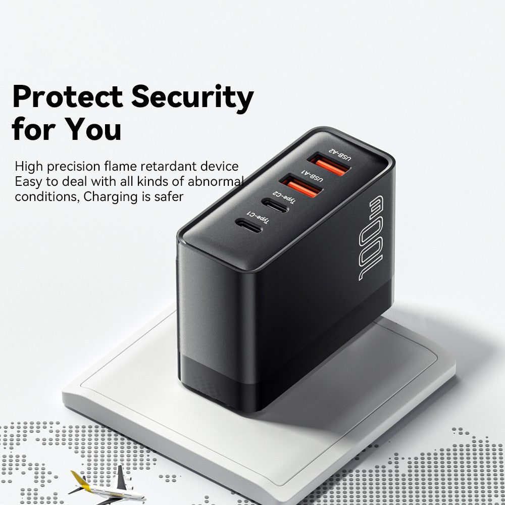 ESSAGER ES-CD37 100W Schnellladegerät mit 4 Ports (2x USB-C, 2x USB-A)