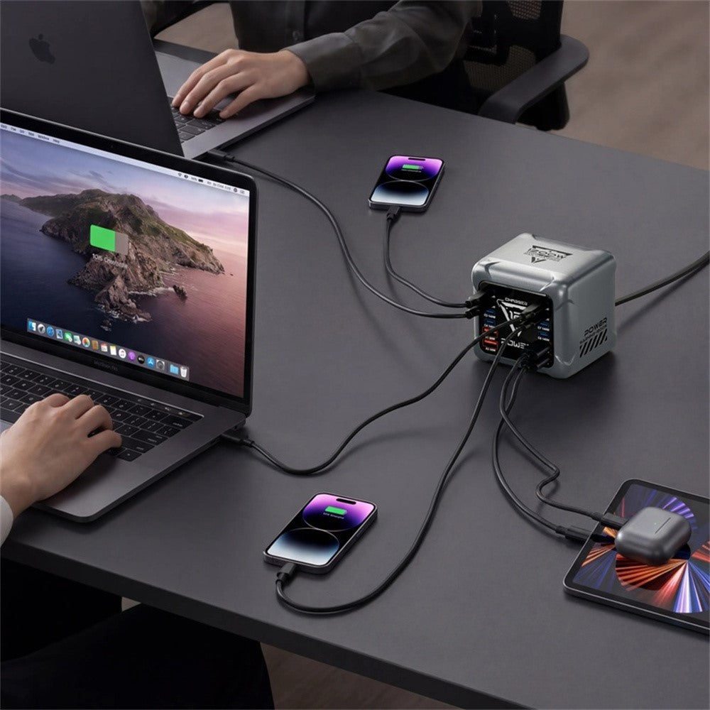 BK-127D 1200W Desktop Charging Station 12 Ports 8 USB-C  + 4 USB-A 140W Type C Fast Charging GaN Charger