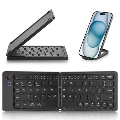 B203 Portable Bi-Fold Bluetooth-compatible Keyboard Universal Laptop Tablet Phone Wireless Keyboard