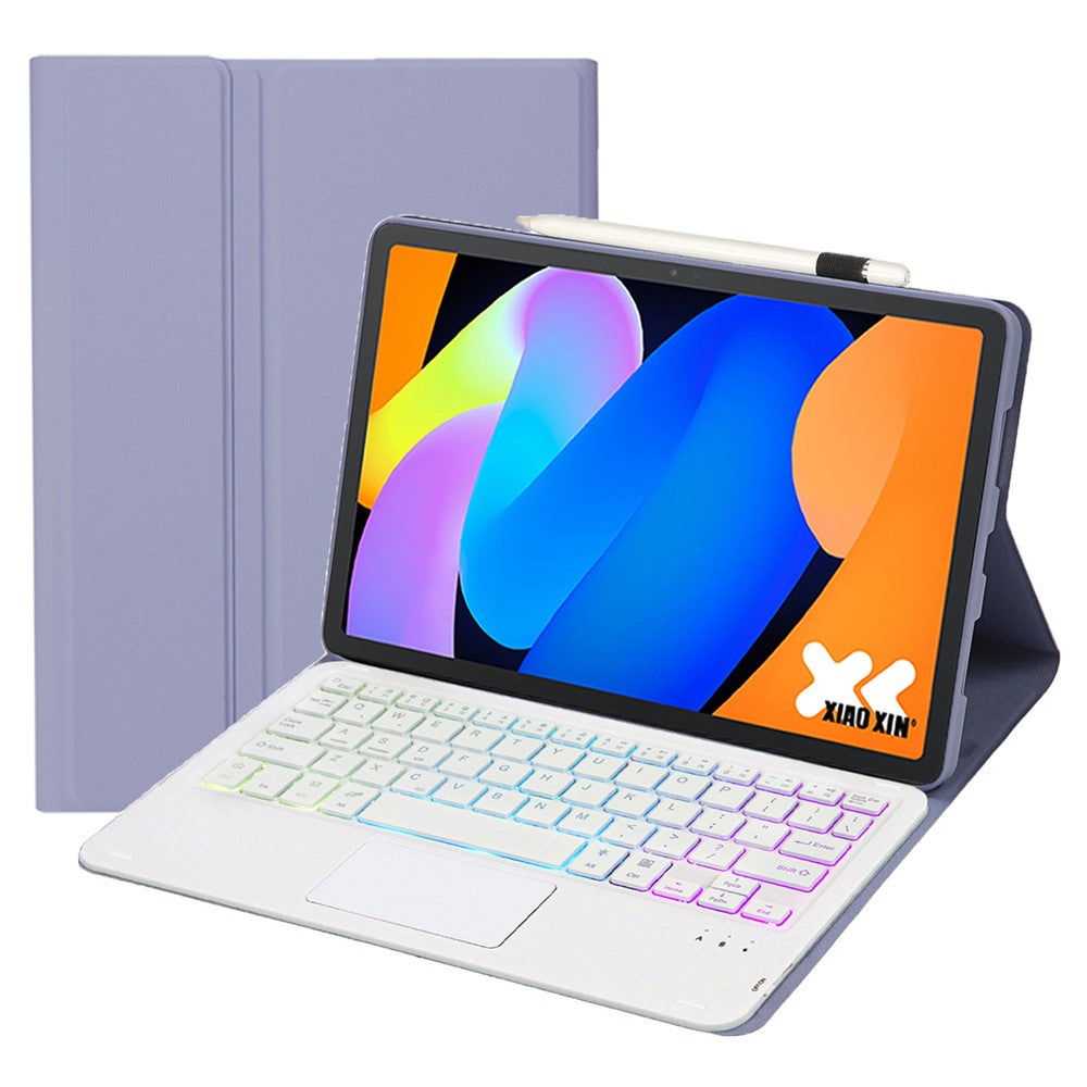 AM31-AS For Lenovo Tab K11 Gen 2 / Idea Tab / Xiaoxin Pad 11 2025 Leather Case Touchpad Backlit Bluetooth-Compatible Keyboard