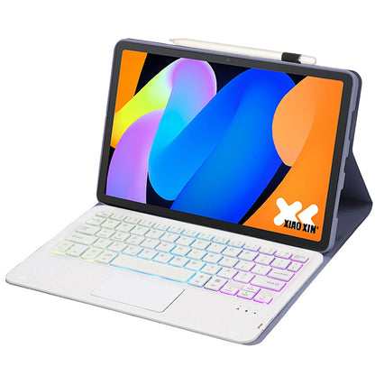 AM31-AS For Lenovo Tab K11 Gen 2 / Idea Tab / Xiaoxin Pad 11 2025 Leather Case Touchpad Backlit Bluetooth-Compatible Keyboard