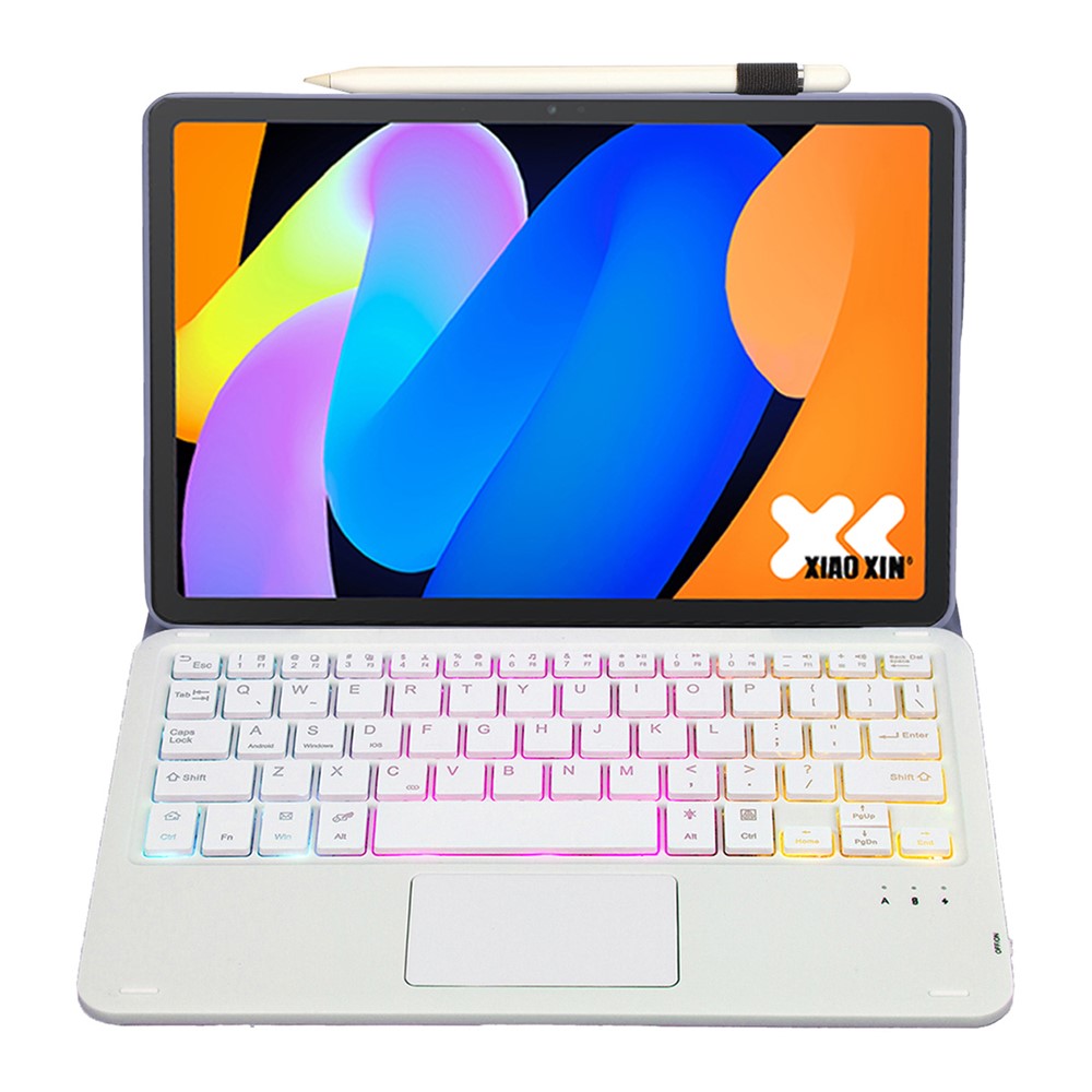 AM31-AS For Lenovo Tab K11 Gen 2 / Idea Tab / Xiaoxin Pad 11 2025 Leather Case Touchpad Backlit Bluetooth-Compatible Keyboard