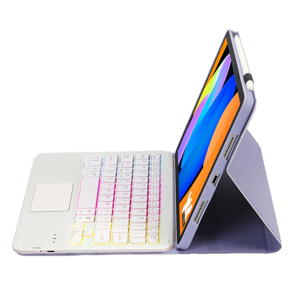 AM31-AS For Lenovo Tab K11 Gen 2 / Idea Tab / Xiaoxin Pad 11 2025 Leather Case Touchpad Backlit Bluetooth-Compatible Keyboard