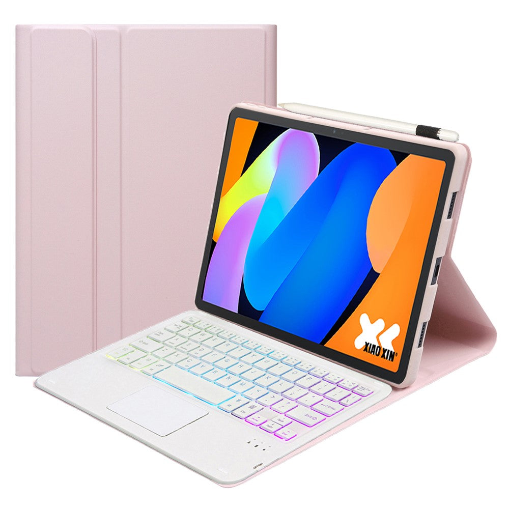 AM31-AS For Lenovo Tab K11 Gen 2 / Idea Tab / Xiaoxin Pad 11 2025 Leather Case Touchpad Backlit Bluetooth-Compatible Keyboard