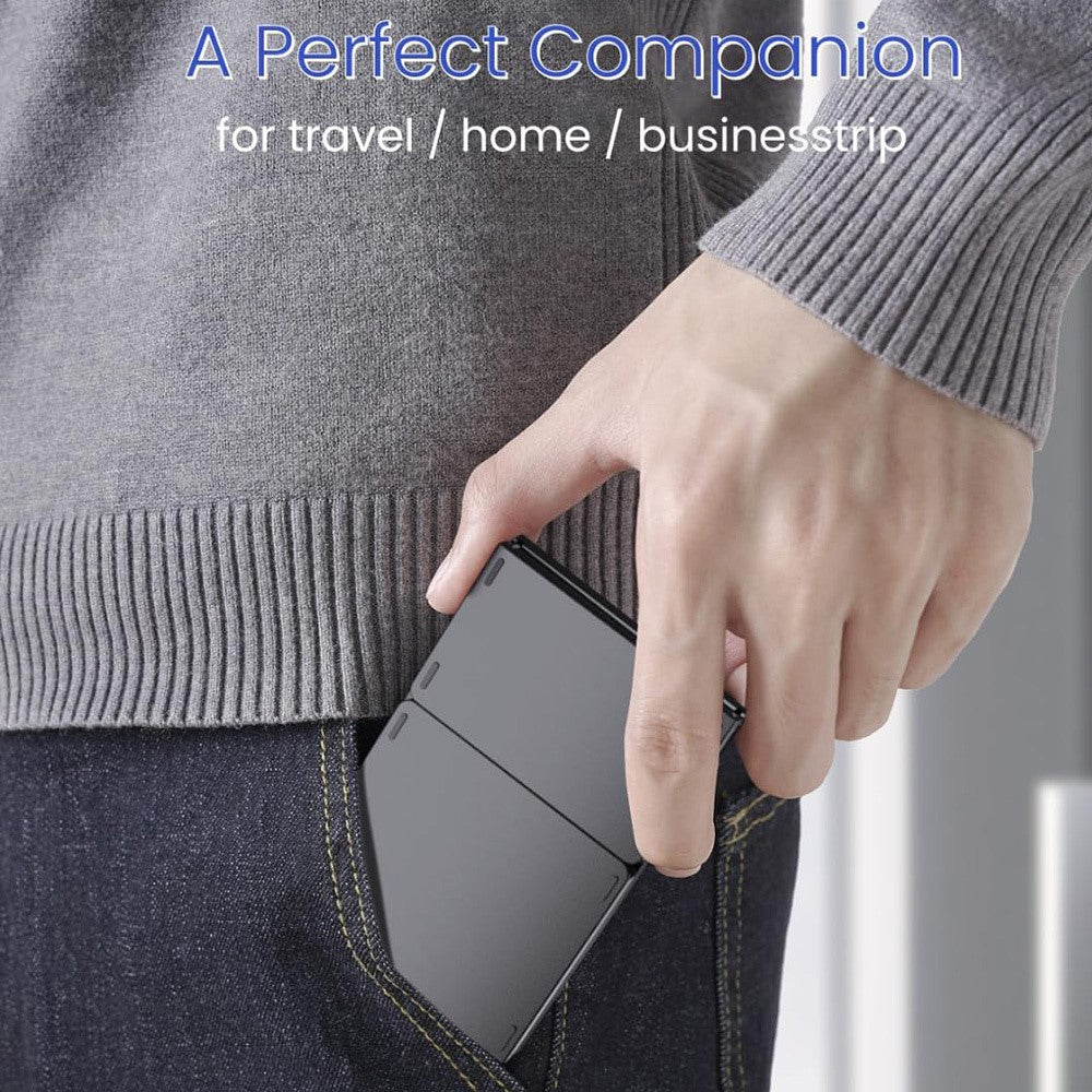 B089T Kompakte faltbare Bluetooth-Tastatur mit Touchpad & Handyhalterung