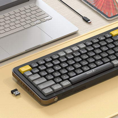 IMICE AN-800 99 Keys 2.4G + Bluetooth-compatible Wireless Keyboard Scissor Switch Rechargeable Keyboard