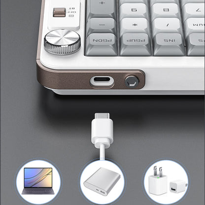 IMICE AN-800 99 Keys 2.4G + Bluetooth-compatible Wireless Keyboard Scissor Switch Rechargeable Keyboard