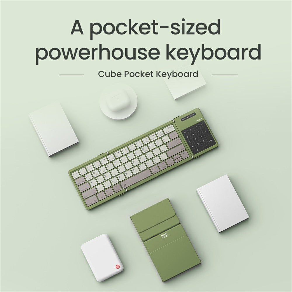 NILLKIN Cube Pocket Keyboard Foldable Bluetooth-Compatible Keyboard with Touchpad for iPad Android Windows