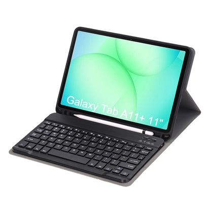 A240B For Samsung Galaxy Tab A11+ Detachable Leather Case Bluetooth-Compatible Keyboard with Pen Slot