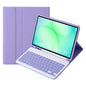 A240B For Samsung Galaxy Tab A11+ Detachable Leather Case Bluetooth-Compatible Keyboard with Pen Slot