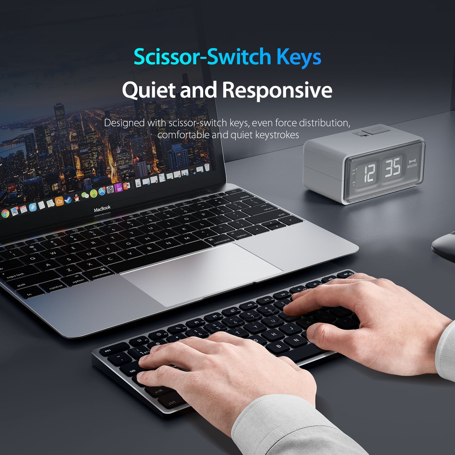 DUX DUCIS Aluminum Alloy Keyboard Wireless Keyboard  LK mini Series Aluminum Alloy Keyboard for Laptops/Tablets/Phones