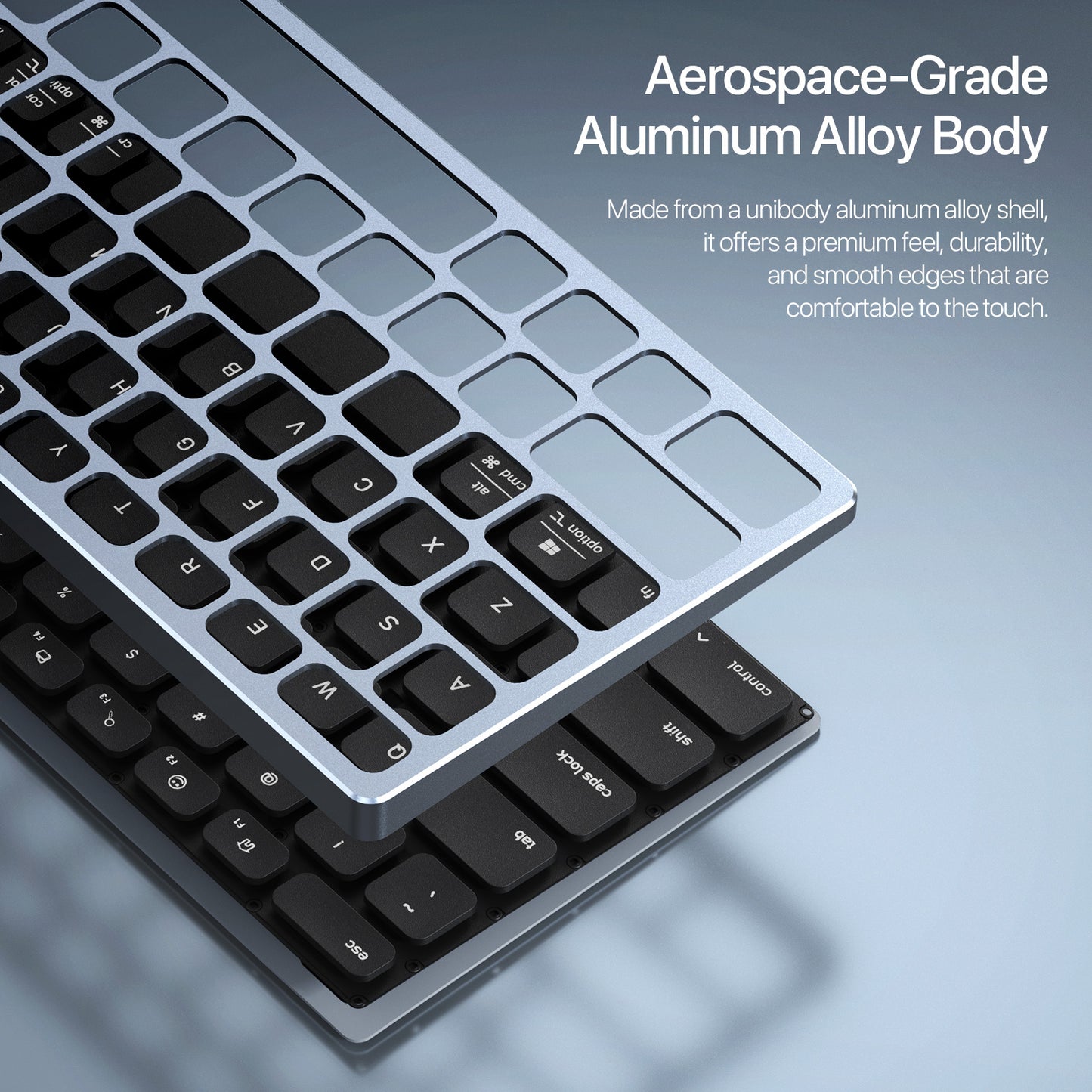 DUX DUCIS Aluminum Alloy Wireless Keyboard With TouchPad   LK Pro Series Aluminum Alloy Wireless Keyboard With TouchPad for Laptops/Tablets/Phones