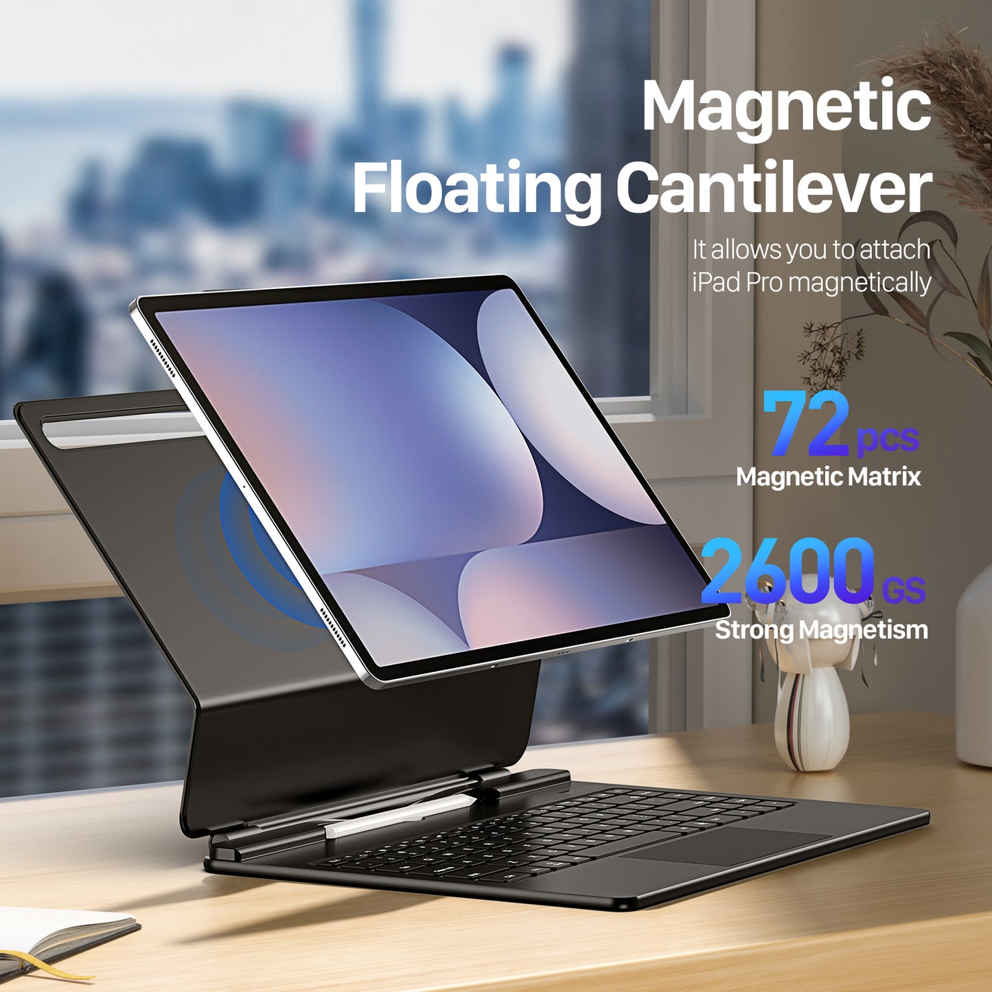 DUX DUCIS For Samsung Galaxy Tab S11 Ultra  Bluetooth-compatible Keyboard Leather Case with Magnetic Floating Stand