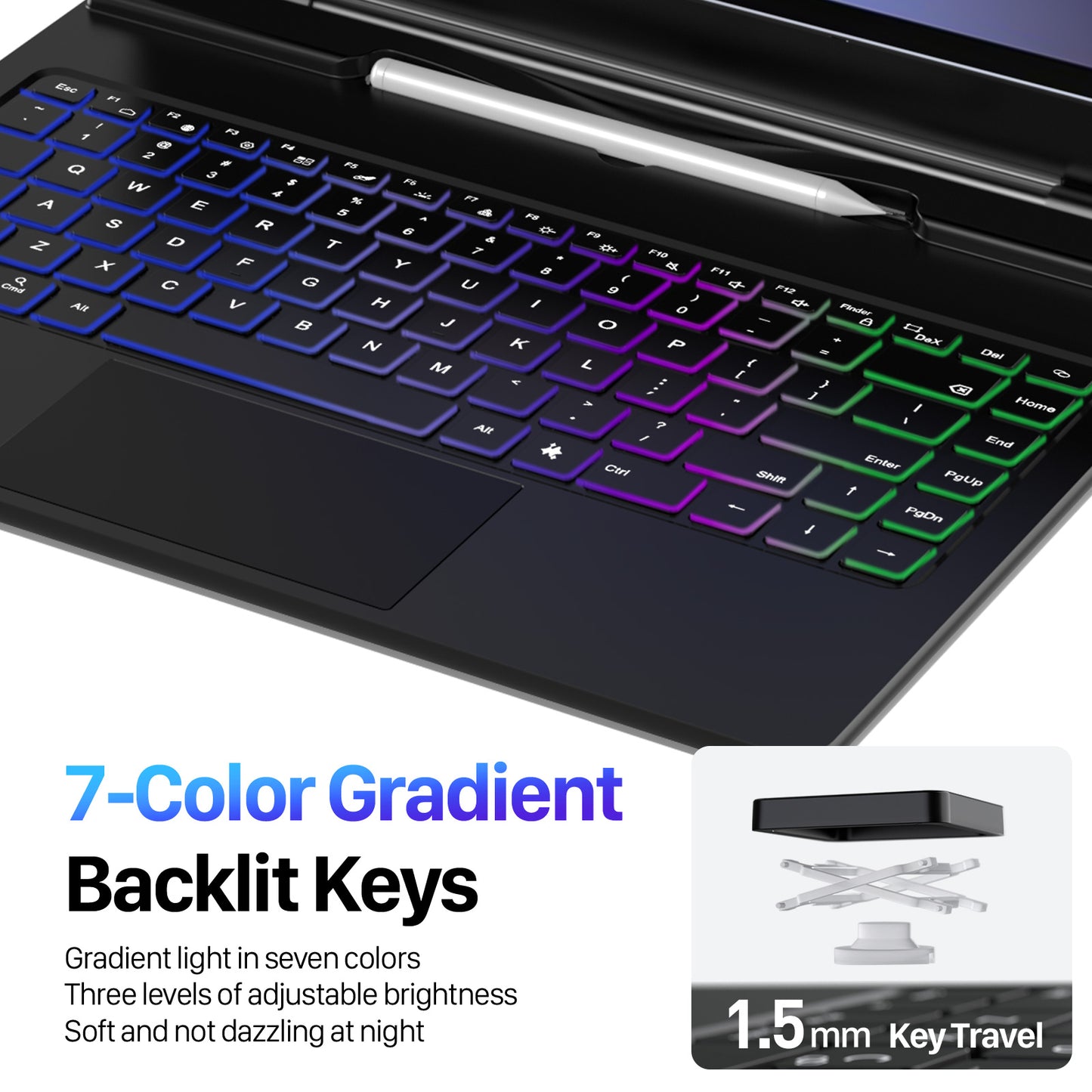 DUX DUCIS For Samsung Galaxy Tab S11 Ultra  Bluetooth-compatible Keyboard Leather Case with Magnetic Floating Stand
