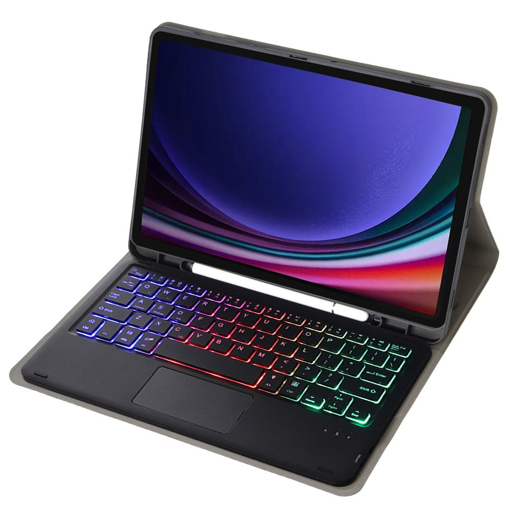 A710B-AS For Samsung Galaxy Tab S10 FE / S9 FE X510 X516 / S9 X710 X716B X718U Bluetooth-Compatible Keyboard Tablet Case
