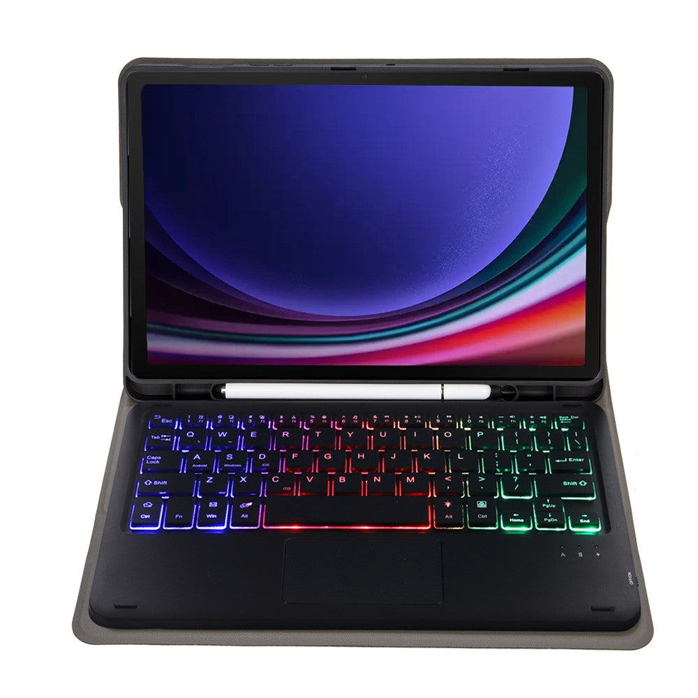 A710B-AS For Samsung Galaxy Tab S10 FE / S9 FE X510 X516 / S9 X710 X716B X718U Bluetooth-Compatible Keyboard Tablet Case
