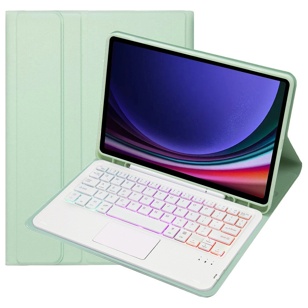 A710B-AS For Samsung Galaxy Tab S10 FE / S9 FE X510 X516 / S9 X710 X716B X718U Bluetooth-Compatible Keyboard Tablet Case
