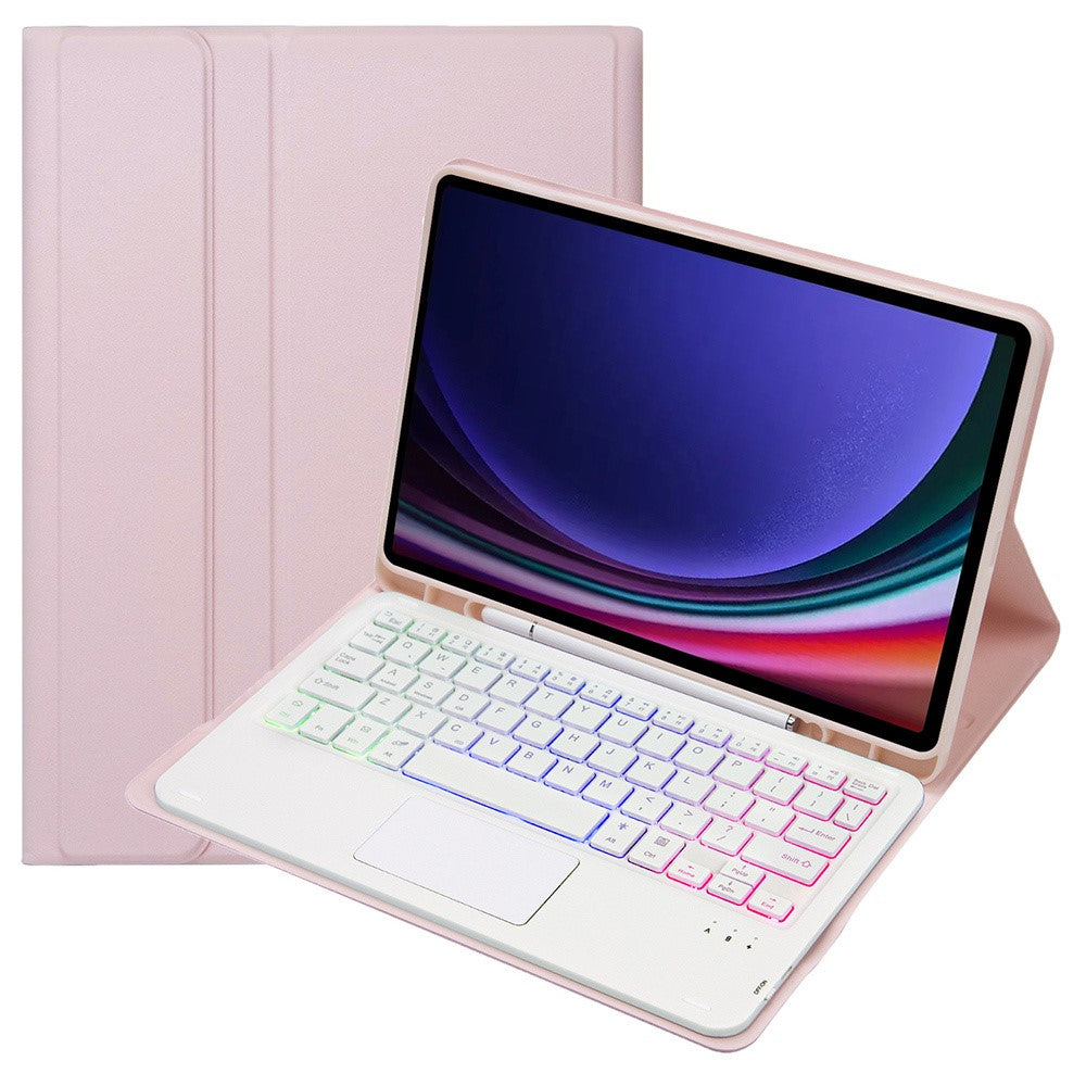 A710B-AS For Samsung Galaxy Tab S10 FE / S9 FE X510 X516 / S9 X710 X716B X718U Bluetooth-Compatible Keyboard Tablet Case