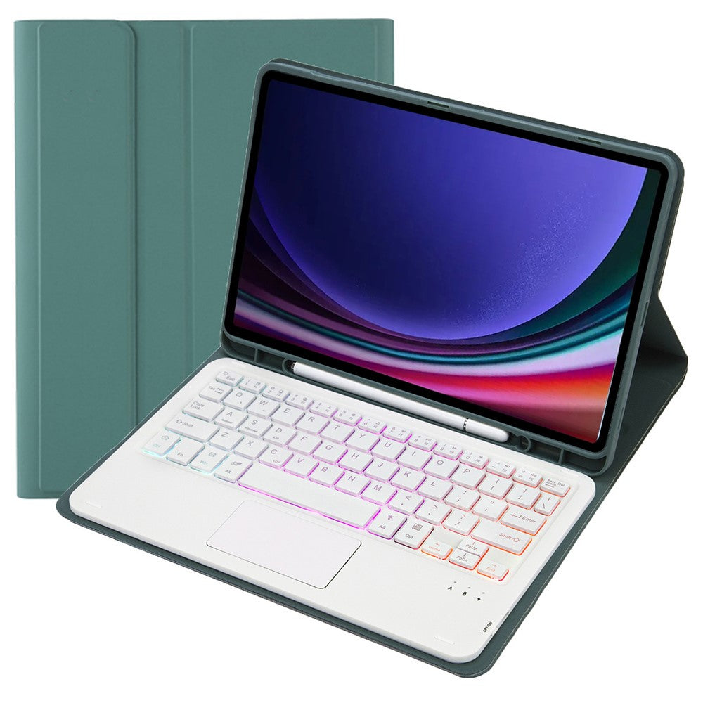 A710B-AS For Samsung Galaxy Tab S10 FE / S9 FE X510 X516 / S9 X710 X716B X718U Bluetooth-Compatible Keyboard Tablet Case