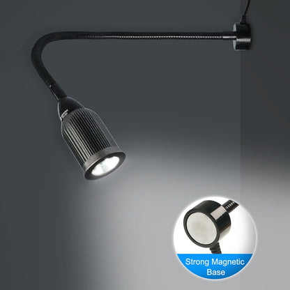 SUNSHINE SS-804 Magnetic LED Work Light 10W Aluminum Heat Dissipation Flexible Hose COB Desk Lamp for Repair