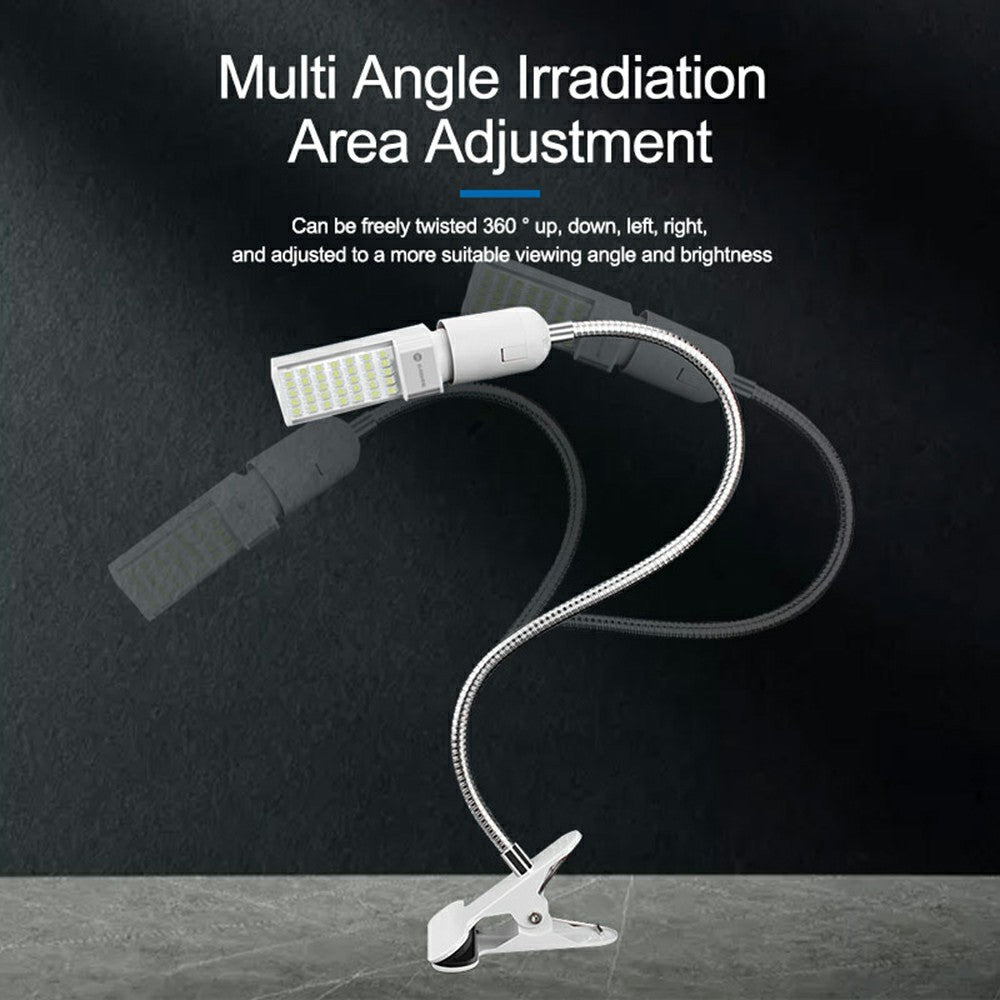 SUNSHINE SS-803 Clamp LED Work Light 360 Degree Adjustable 35 LEDs Metal Flexible Arm Clip-on Desk Lamp for Repair