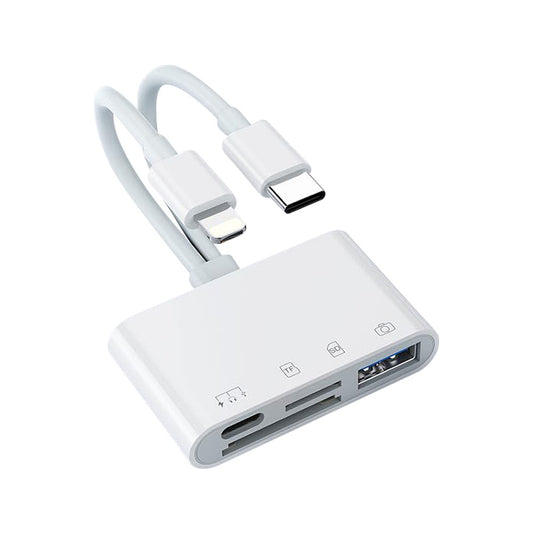 NK-104pro USB-C / 8-Pin Kartenleser: SD+TF+USB OTG+USB-C Adapter
