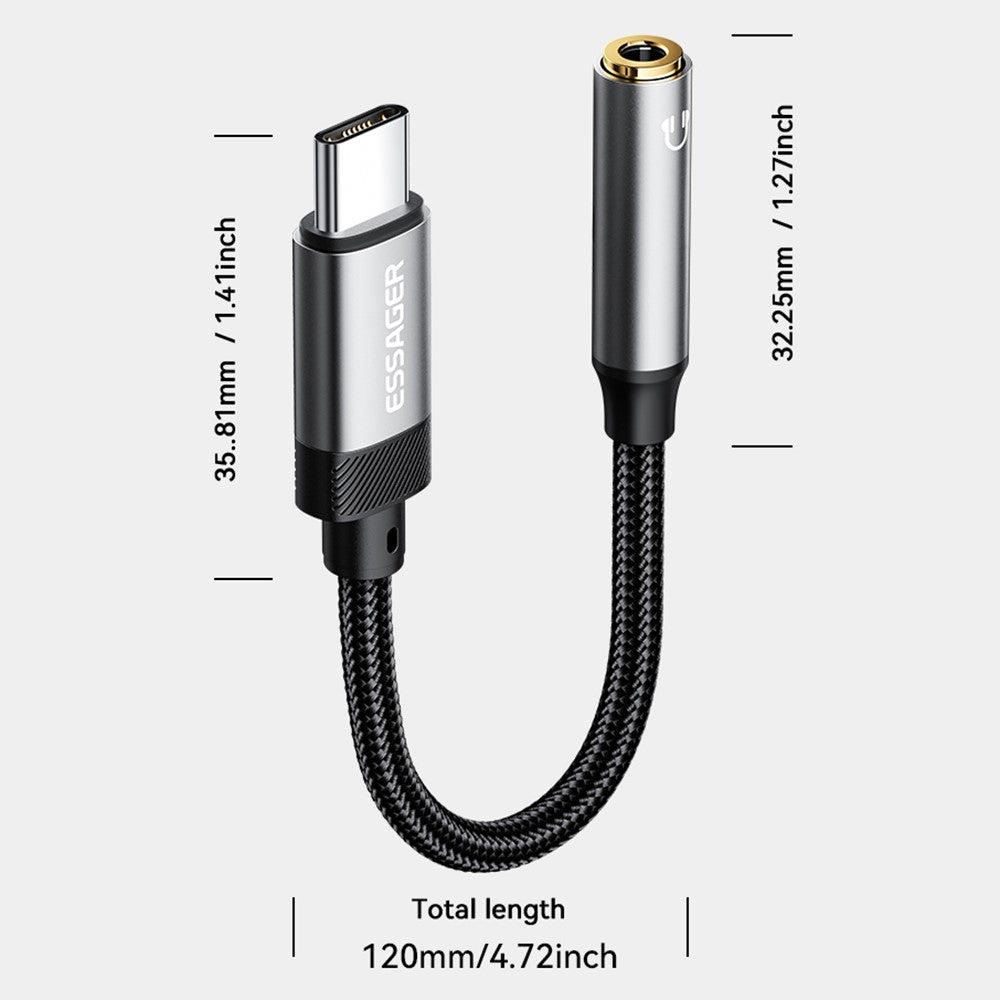 ESSAGER USB-C auf 3,5mm Klinke Kopfhörer Adapterkabel