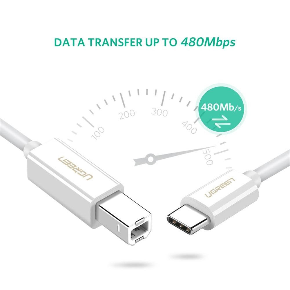 UGREEN 1.5m for Epson/MacBook Pro/HP/Canon/Brother/Samsung Printer USB C to USB B 2.0 Printer Cable Printer Scanner Cord