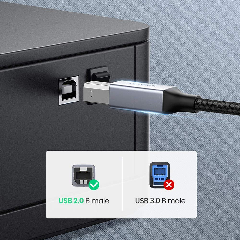 UGREEN 3m For MacBook Pro Epson HP Canon Samsung USB C to USB B 2.0 Printer Cable