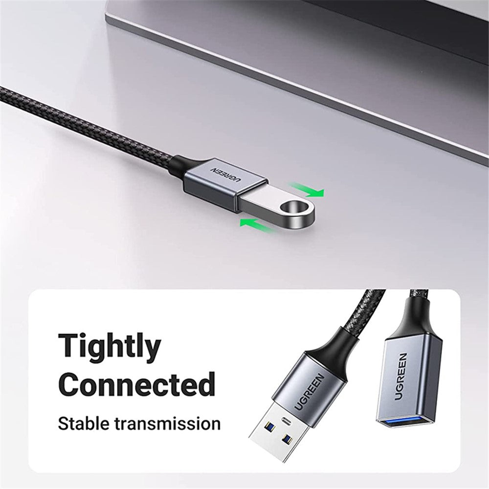 UGREEN 2m USB 3.0 Extension Cable Type A Male to Female 5Gbps Data Transfer Extension Cable for Printer Scanner Card Reader Hub