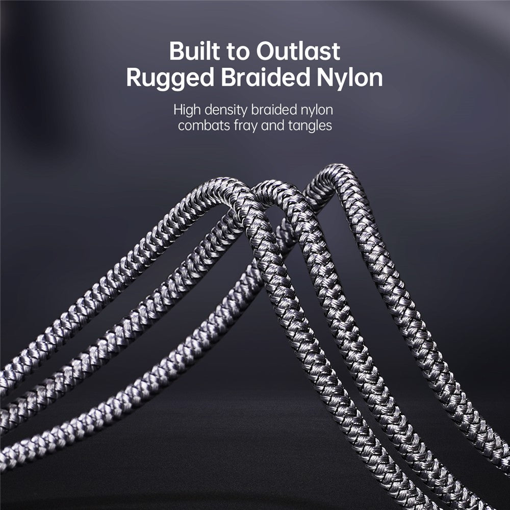 DUZZONA A2 3m PD 65W Fast Charging USB-C to USB-C Cable Nylon Braided Data Cord for iPhone 16-15 Series
