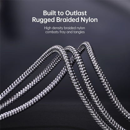 DUZZONA A2 3m PD 65W Fast Charging USB-C to USB-C Cable Nylon Braided Data Cord for iPhone 16-15 Series