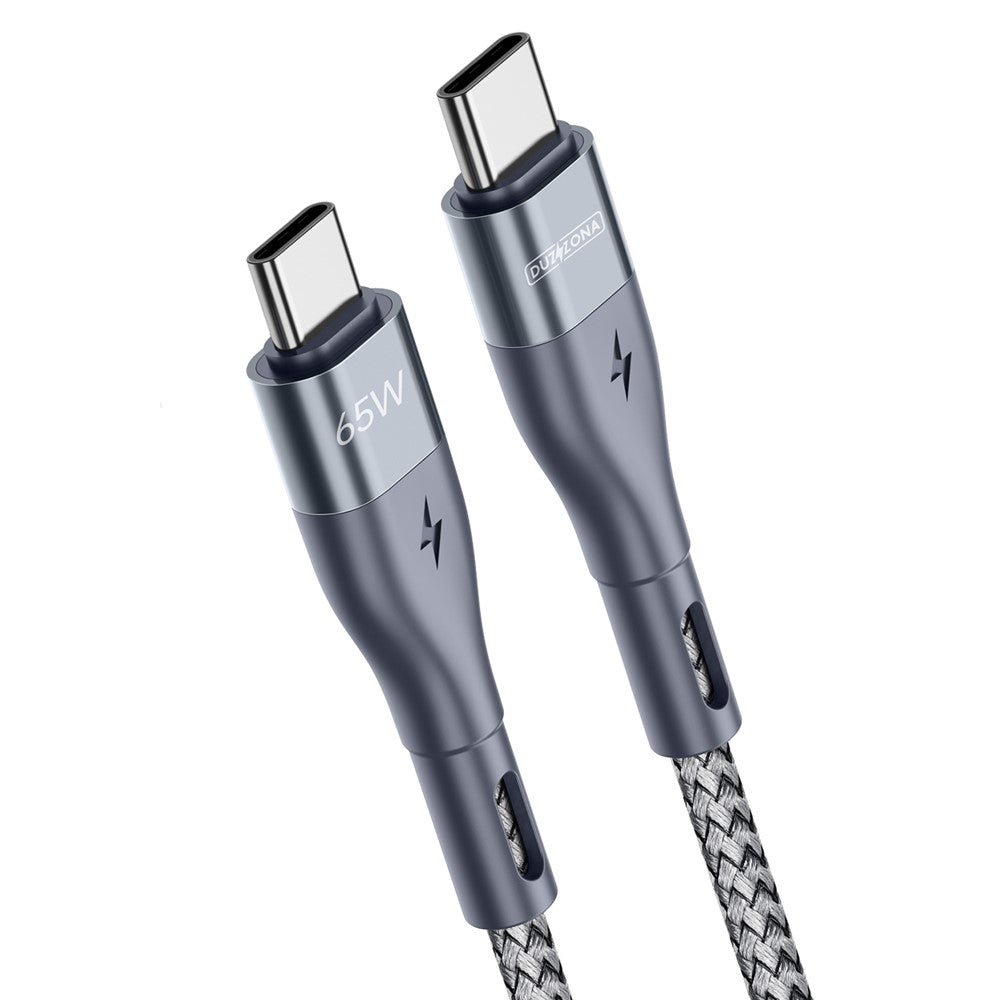 DUZZONA A2 3m PD 65W Fast Charging USB-C to USB-C Cable Nylon Braided Data Cord for iPhone 16-15 Series