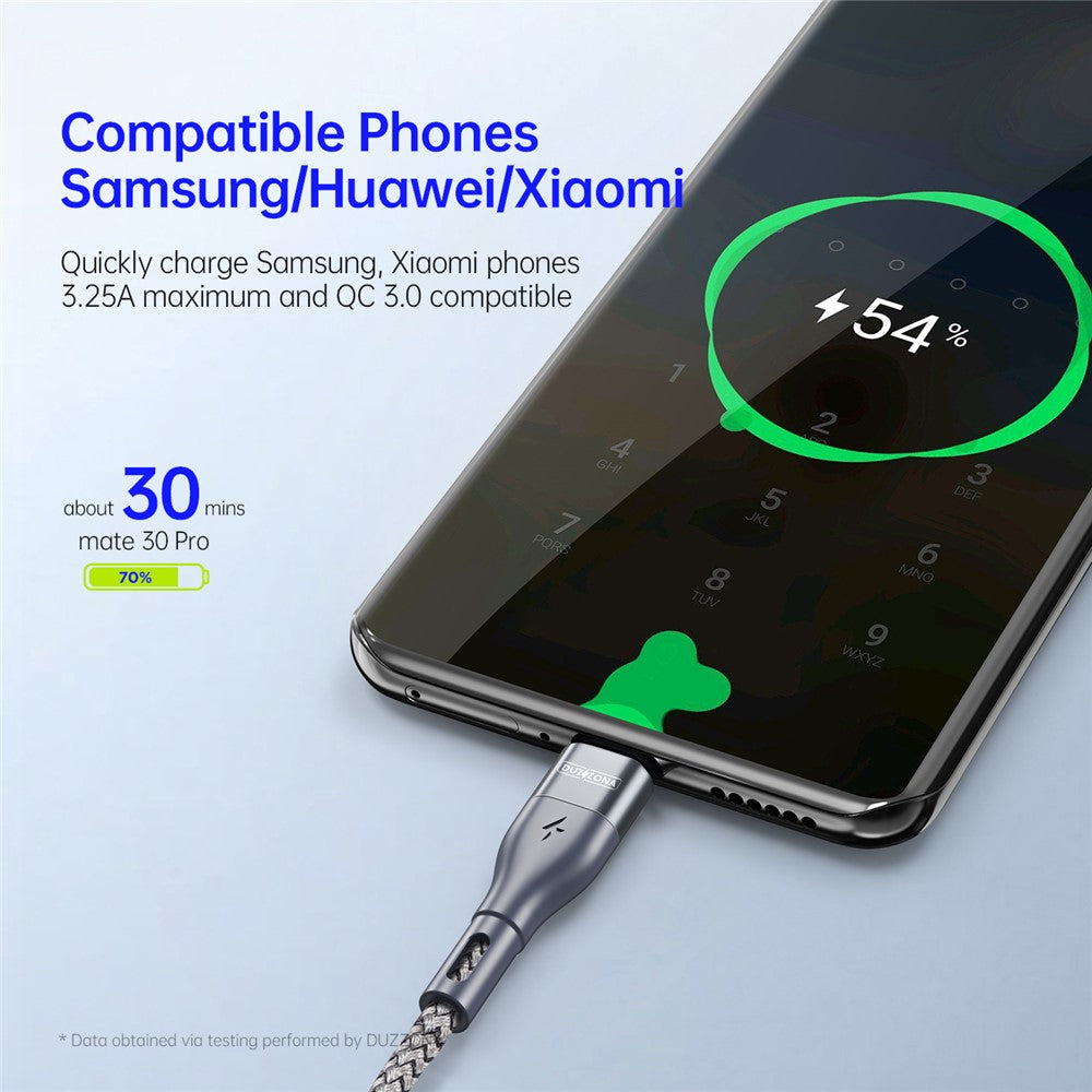 DUZZONA A2 3m PD 65W Fast Charging USB-C to USB-C Cable Nylon Braided Data Cord for iPhone 16-15 Series