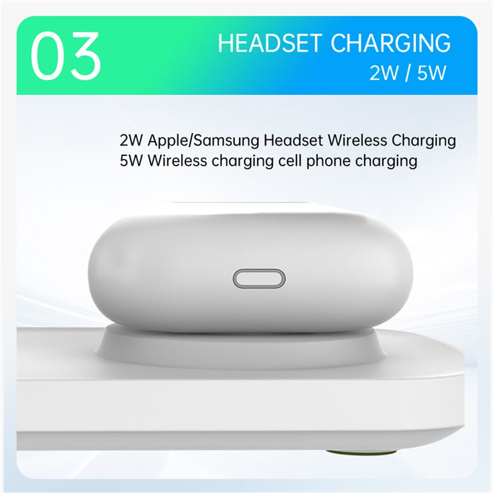 T255 Qi2 15W Magnetisches kabelloses Ladegerät für Handy, Uhr, Kopfhörer - 3in1 Desktop-Ladestation