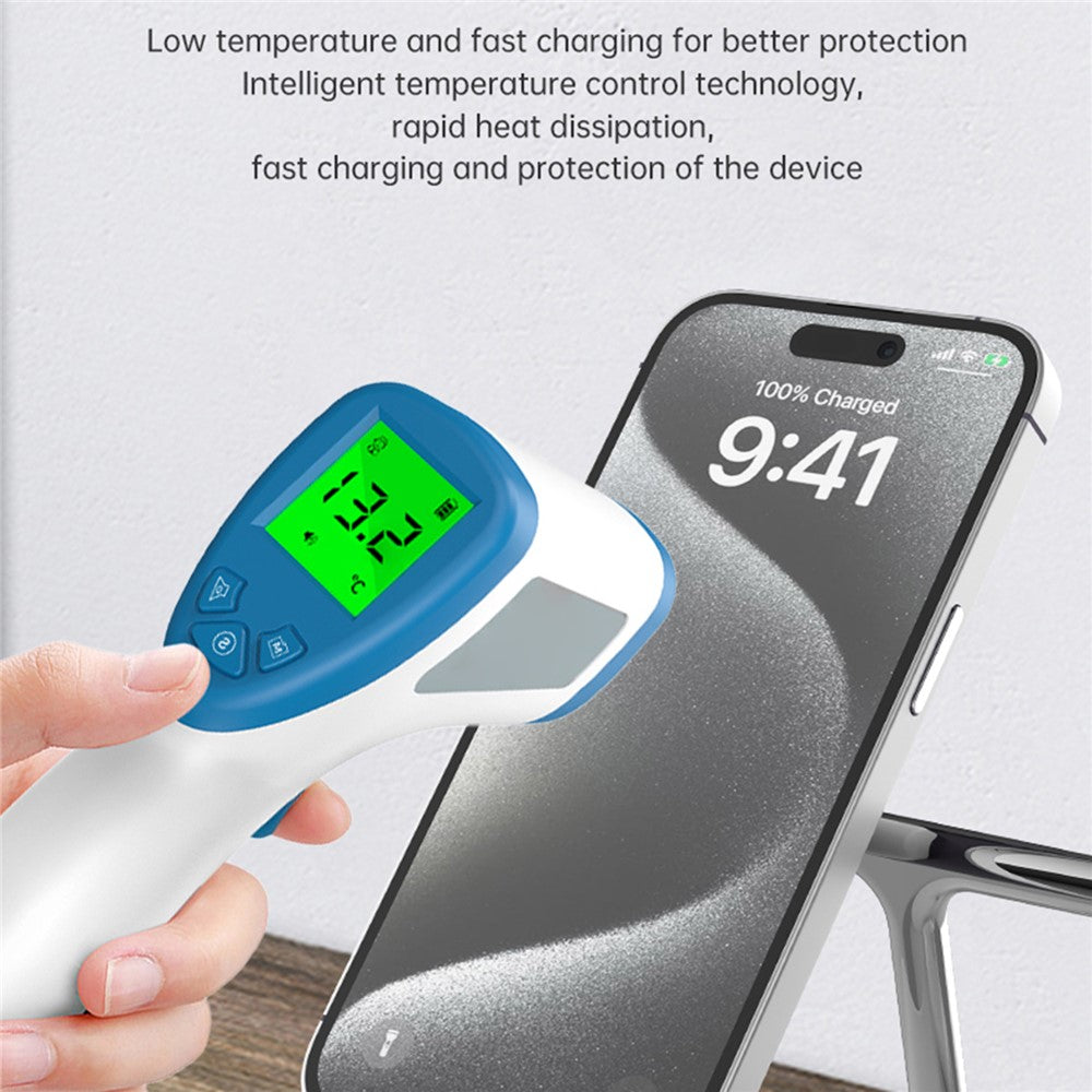 T255 Qi2 15W Magnetisches kabelloses Ladegerät für Handy, Uhr, Kopfhörer - 3in1 Desktop-Ladestation