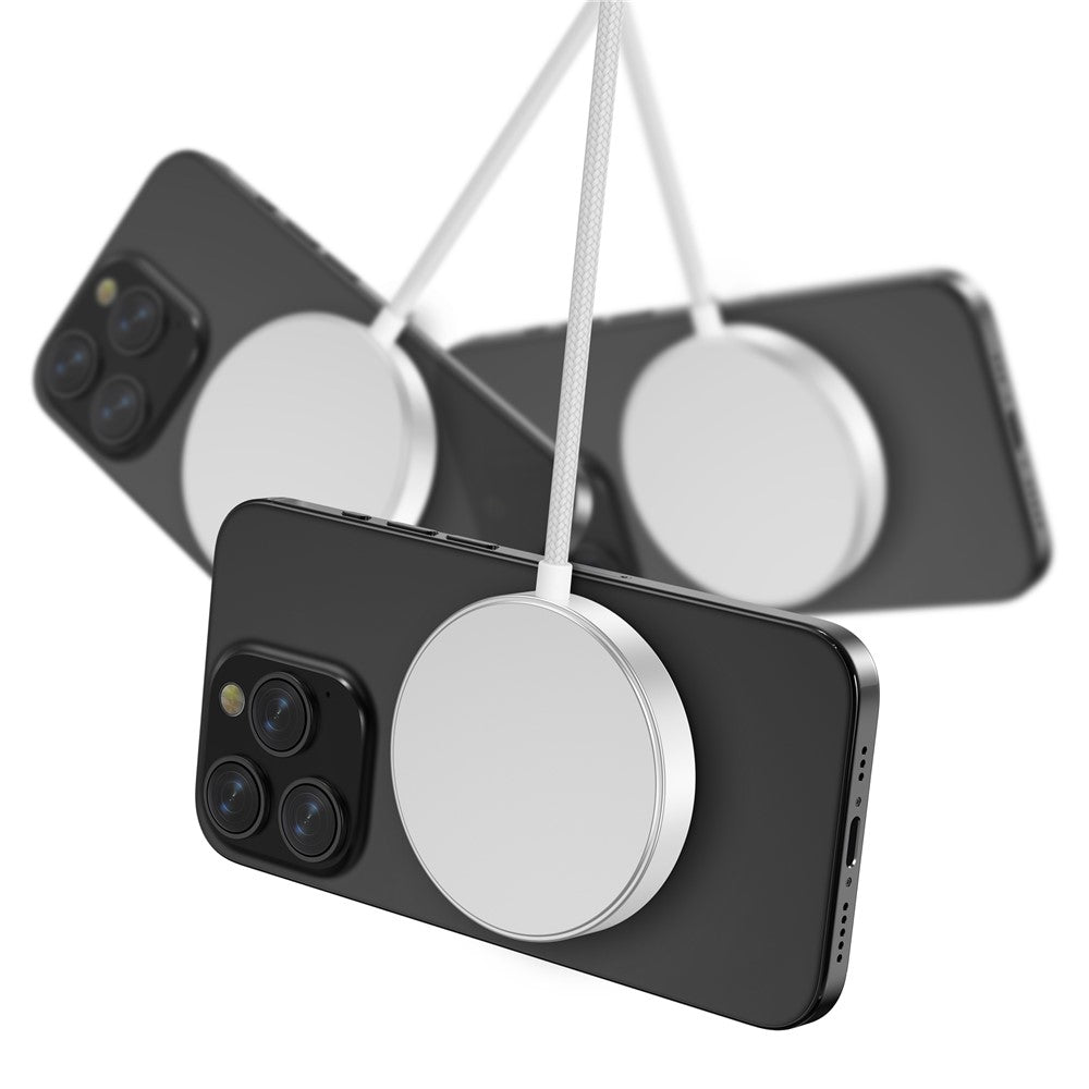 YF-M5C Qi2 Ladepad: Aluminium 15W Magnetisches Wireless Charger für iPhone 12-16 Serie