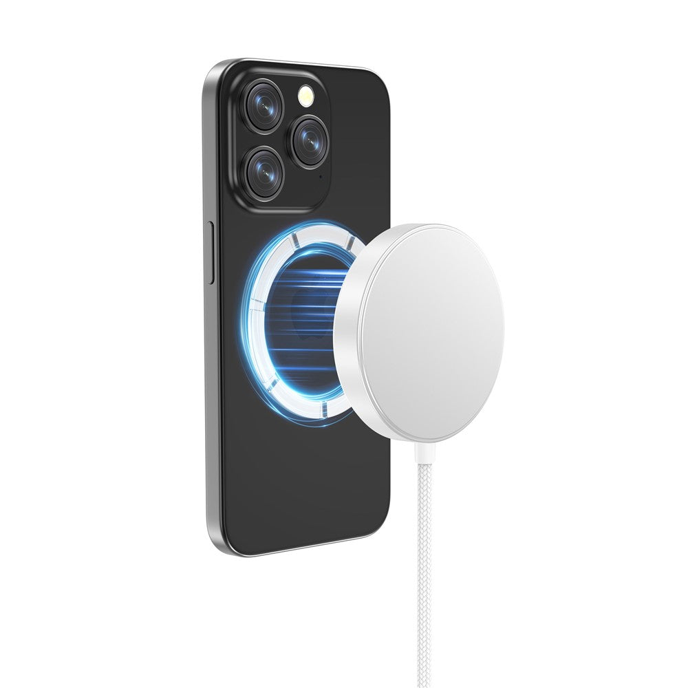 YF-M5C Qi2 Ladepad: Aluminium 15W Magnetisches Wireless Charger für iPhone 12-16 Serie