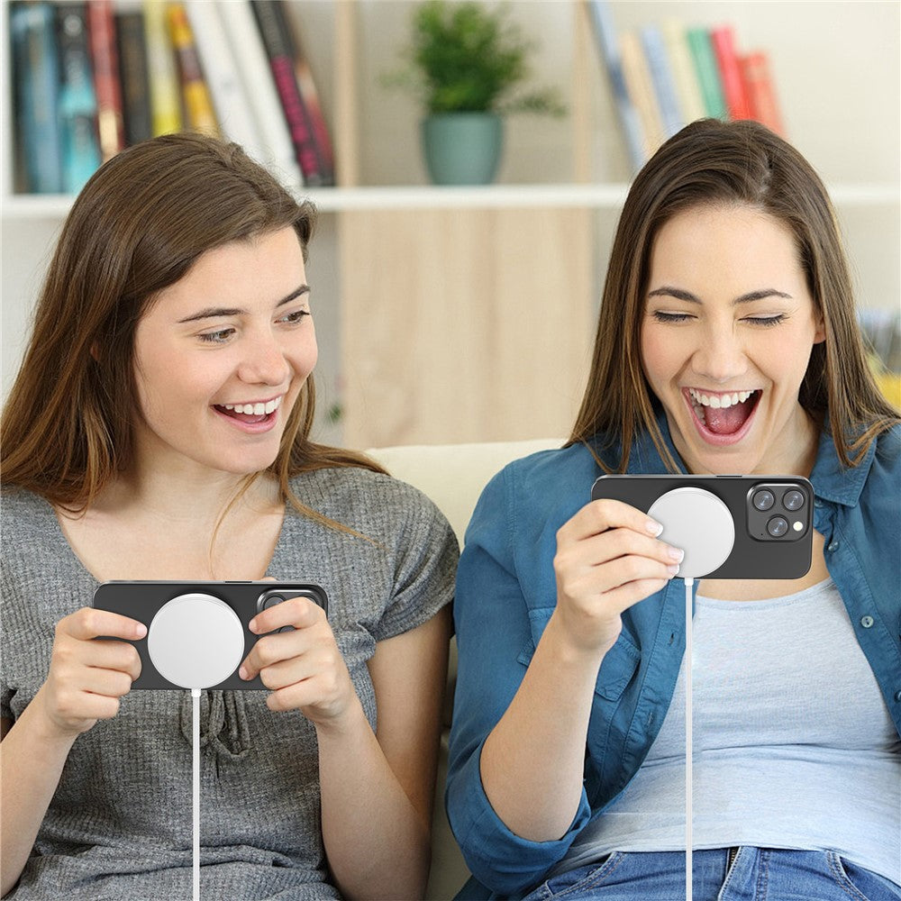 YF-M5C Qi2 Ladepad: Aluminium 15W Magnetisches Wireless Charger für iPhone 12-16 Serie