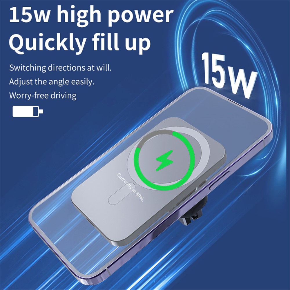 C16 MagSafe KFZ-Lüftungshalterung Wireless Charger | 15W Fast Charging | 360° drehbar