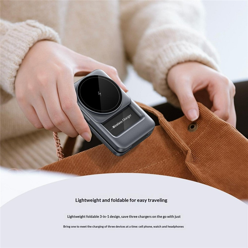S29 3-in-1 Magnetisches Wireless Ladegerät 15W Schnellladung mit Umgebungslicht