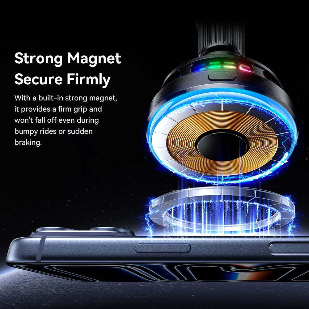 ESSAGER Qi2.2 25W Lade Halterung Lüftungsmagnet mit RGB-Licht