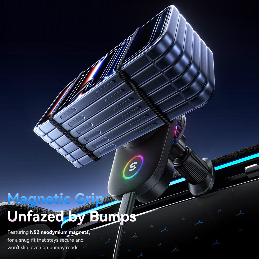 ESSAGER 15W Wireless Charger mit Kühlventilator, magnetisch, für Lüftungsschlitz, RGB